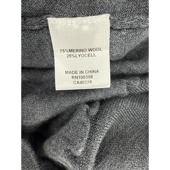 Peter Millar Charcoal Gray Merino Wool Blend 1/4 Zip Sweater Size SMALL EUC - Picture 11 of 13